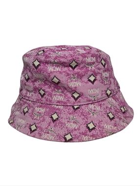 MCM Pink Monogram Bucket Hat - Pink